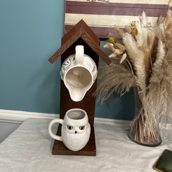 Rustic Wooden Handmade Bird Feeder Teal  Me Meet Again - Picture 13 of 14